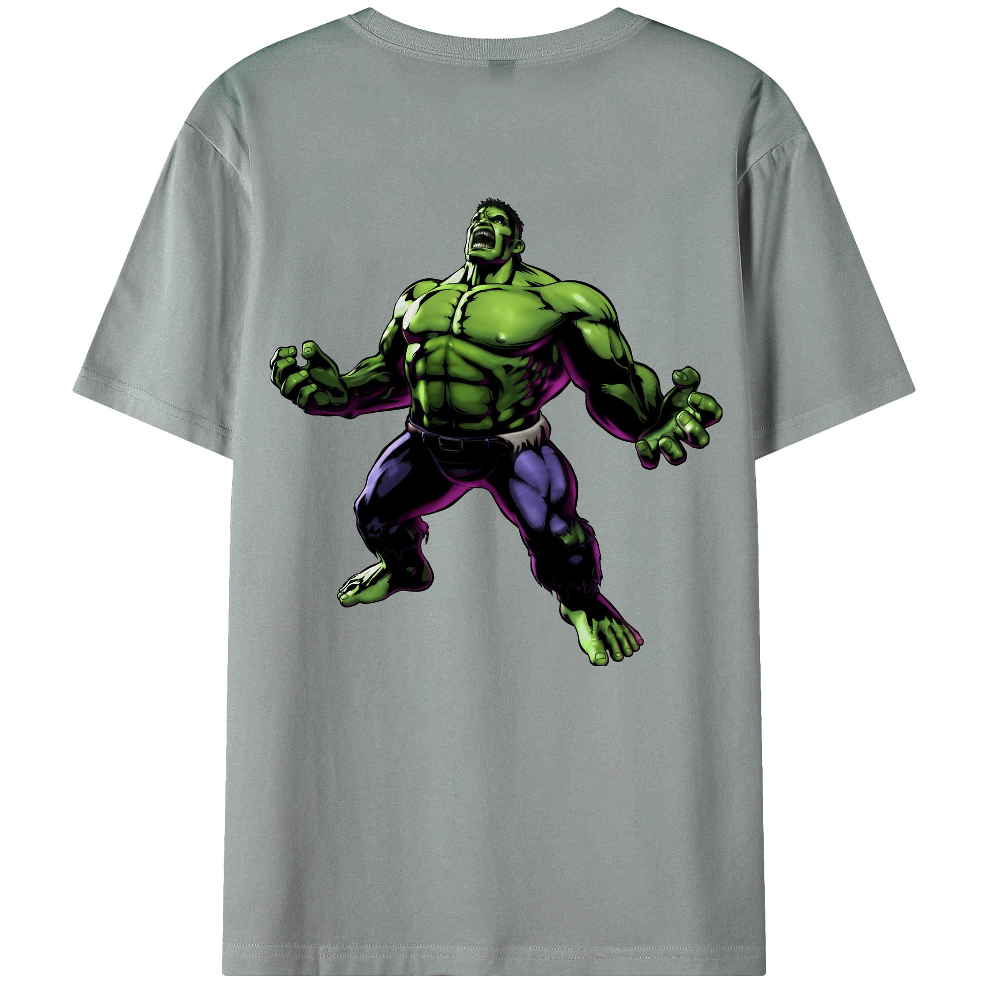 （画像用） アベンジャーズ The Avengers 綿100％ メンズ半袖Tシャツ（バックプリント） 通気性